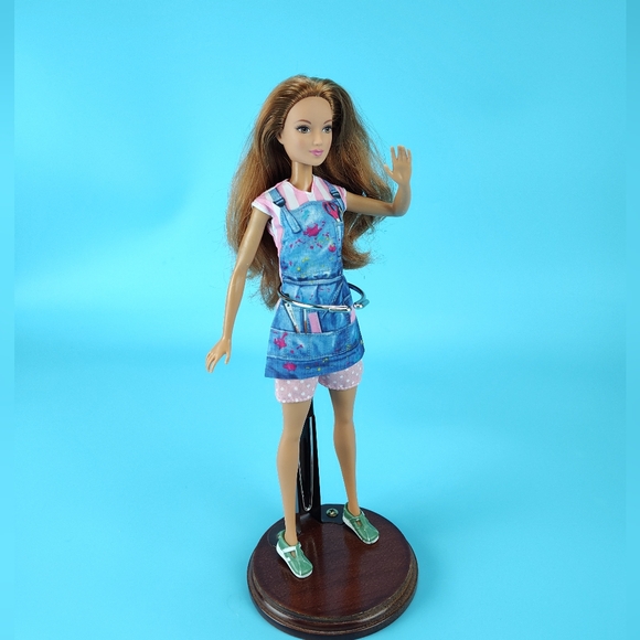 Mattel 2015 Summer Doll Kayla Face Red Hair Brown Eyes Redressed Artist Outfit - Picture 2 of 12